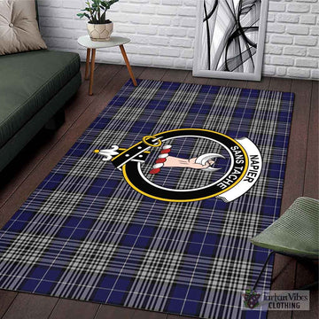 Napier Tartan Area Rug with Family Crest