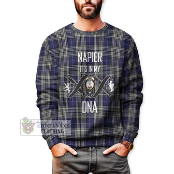 Napier Tartan Sweatshirt with Family Crest DNA In Me Style