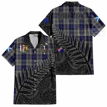 Napier Crest Tartan Short Sleeve Button Shirt with New Zealand Silver Fern Half Style