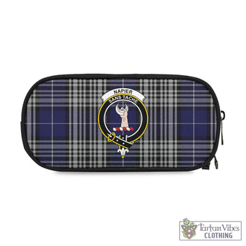 Napier Tartan Pen and Pencil Case with Family Crest