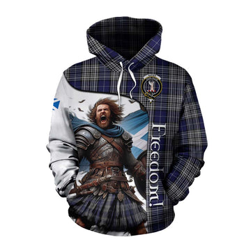 Napier Crest Tartan Cotton Hoodie Inspired by the Freedom of Scottish Warrior