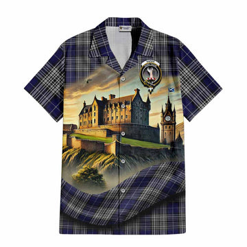 Napier Tartan Family Crest Hawaiian Shirt with Scottish Ancient Castle Style Kid - Tartan Vibes Clothing