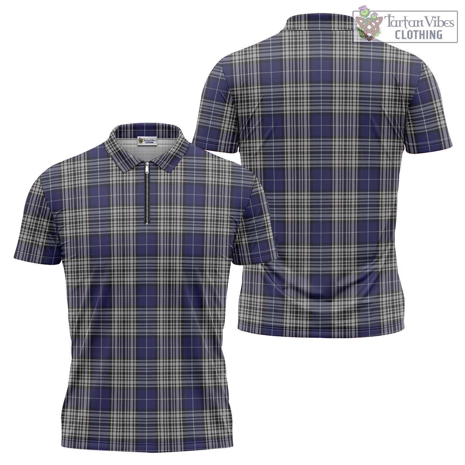 Tartan Vibes Clothing Napier Tartan Zipper Polo Shirt