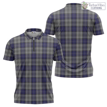 Napier Tartan Zipper Polo Shirt