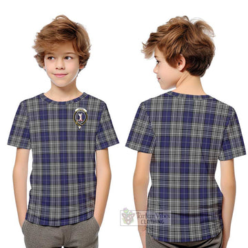 Napier Tartan Kid T-Shirt with Family Crest