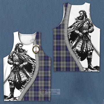 Napier Tartan Clan Crest Men's Tank Top with Highlander Warrior Celtic Style Men - Tartan Vibes Clothing