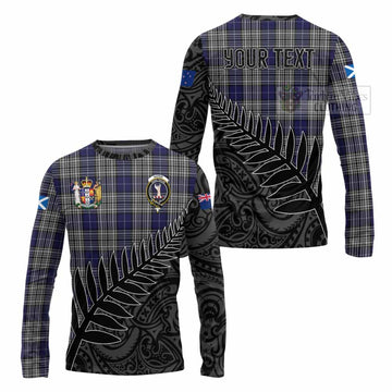 Napier Crest Tartan Long Sleeve T-Shirt with New Zealand Silver Fern Half Style