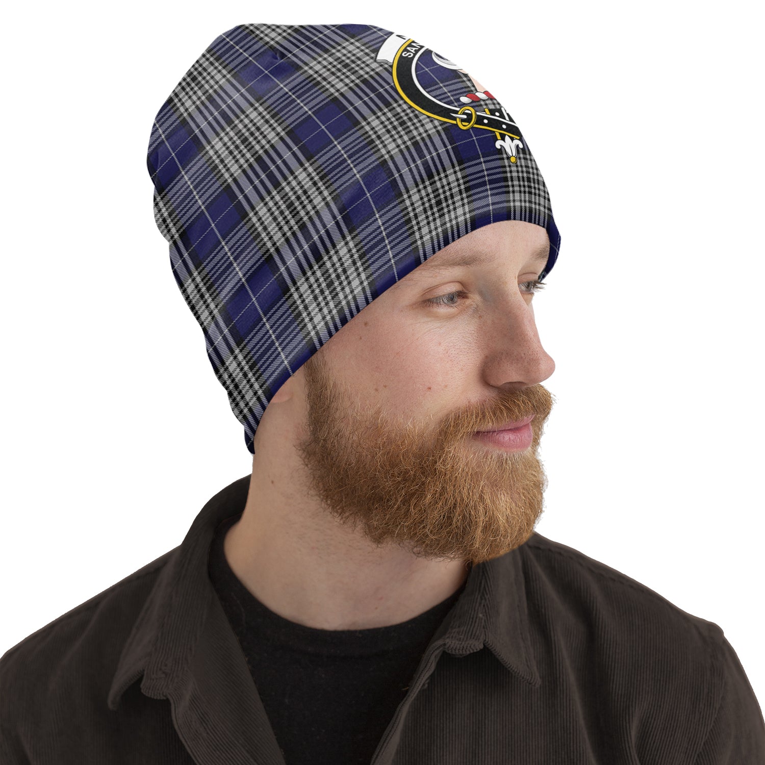 Napier Tartan Beanies Hat with Family Crest One Size 10.5*10.2 inches - Tartan Vibes Clothing