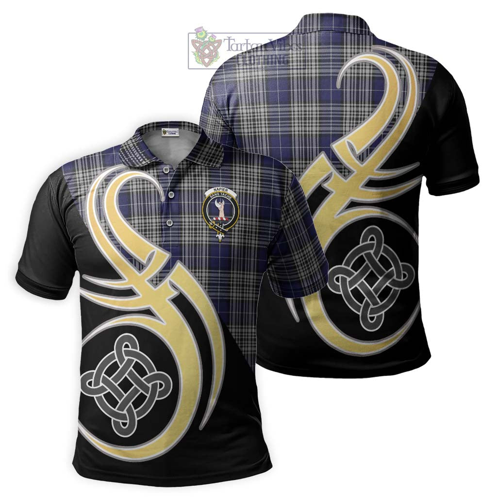 Napier Tartan Polo Shirt with Family Crest and Celtic Symbol Style Kid - Tartan Vibes Clothing