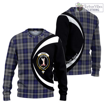 Napier Tartan Ugly Sweater with Family Crest Circle Style