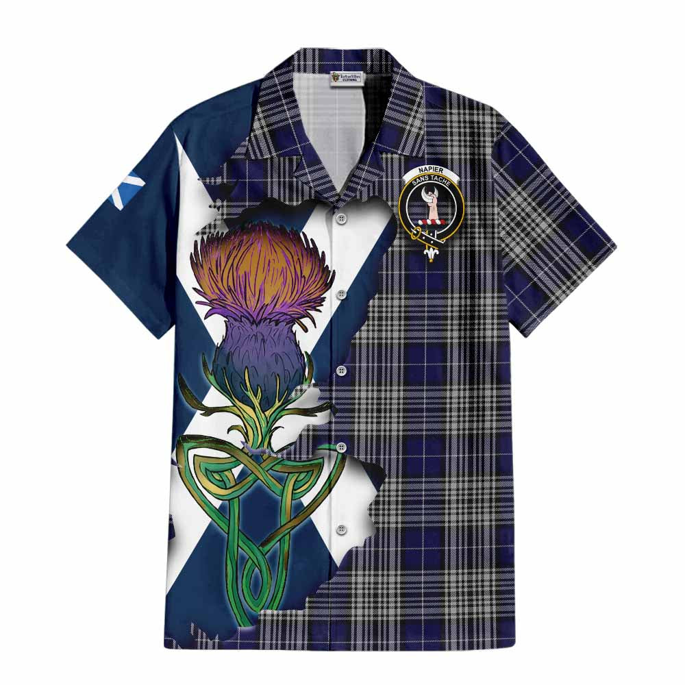 Napier Tartan Family Crest Hawaiian Shirt Scottish Thistle Celtic Inspired Kid - Tartan Vibes Clothing
