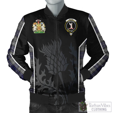 Napier Tartan Bomber Jacket with Family Crest and Scottish Thistle Vibes Sport Style