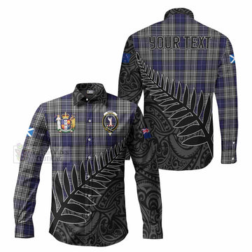 Napier Crest Tartan Long Sleeve Button Shirt with New Zealand Silver Fern Half Style