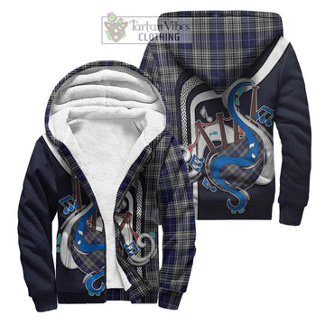 Napier Tartan Sherpa Hoodie with Epic Bagpipe Style