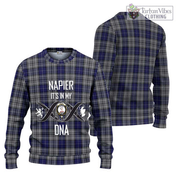 Napier Tartan Ugly Sweater with Family Crest DNA In Me Style