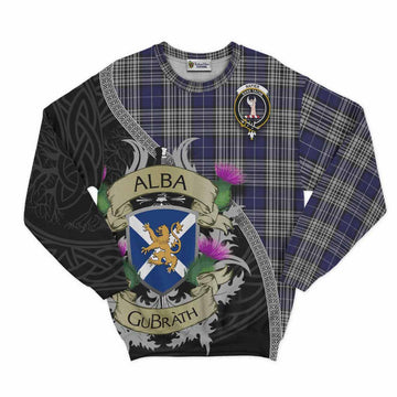 Napier Tartan Family Crest Sweatshirt Lion Rampant Royal Thistle Shield Celtic Inspired