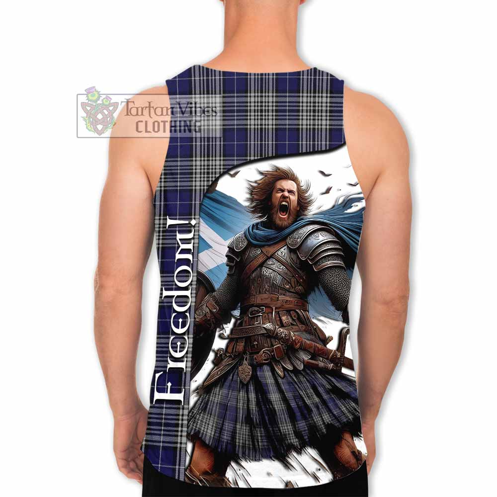 Tartan Vibes Clothing Napier Crest Tartan Men's Tank Top Inspired by the Freedom of Scottish Warrior