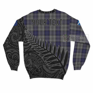 Napier Crest Tartan Sweatshirt with New Zealand Silver Fern Half Style