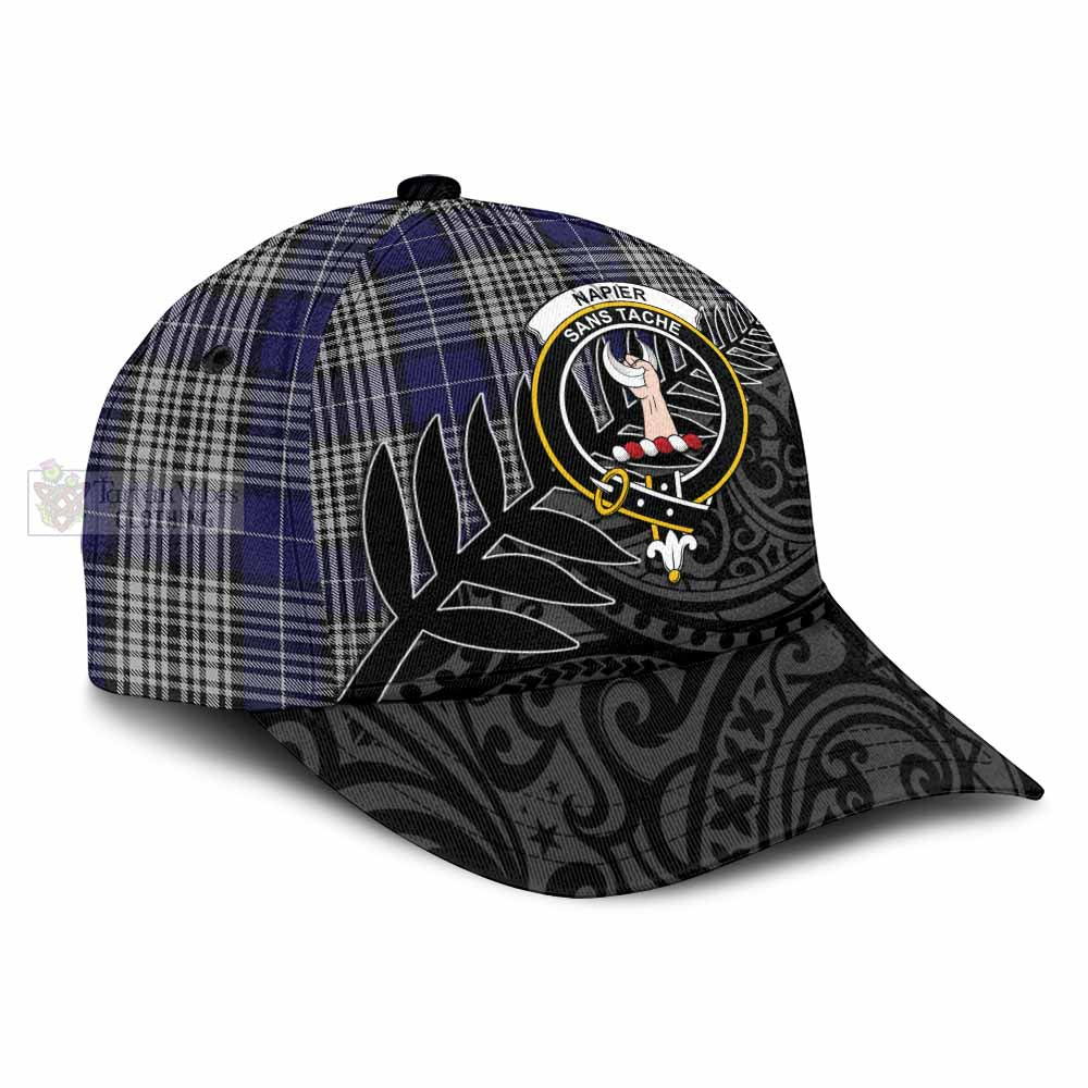 Tartan Vibes Clothing Napier Tartan Classic Cap with New Zealand Silver Fern Half Style