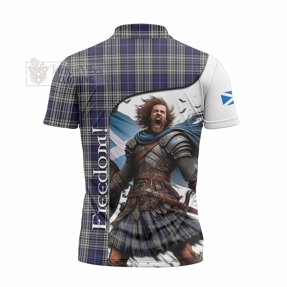 Tartan Vibes Clothing Napier Crest Tartan Zipper Polo Shirt Inspired by the Freedom of Scottish Warrior