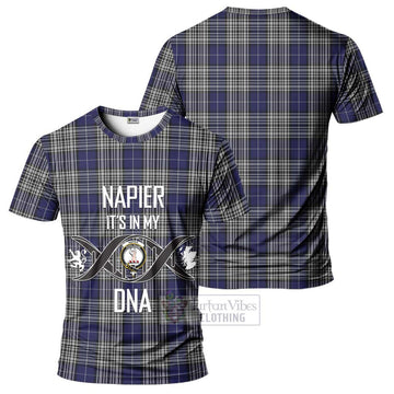 Napier Tartan T-Shirt with Family Crest DNA In Me Style