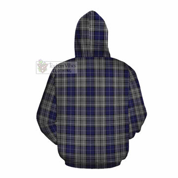 Napier Tartan Cotton Hoodie with Family Crest DNA In Me Style