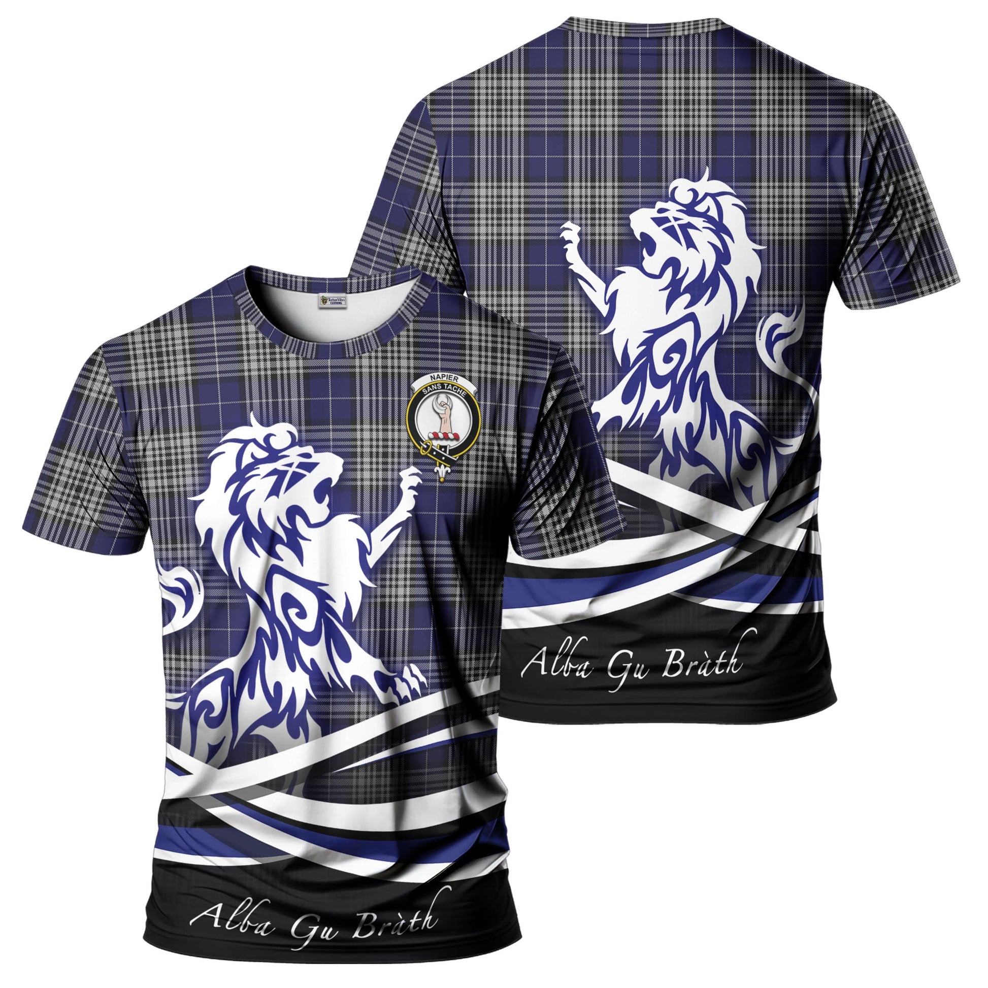 napier-tartan-t-shirt-with-alba-gu-brath-regal-lion-emblem