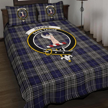 Napier Tartan Quilt Bed Set with Family Crest