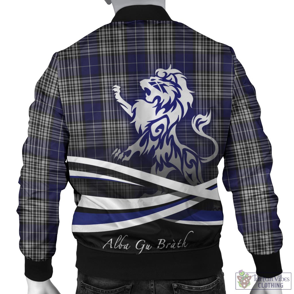 Tartan Vibes Clothing Napier Tartan Bomber Jacket with Alba Gu Brath Regal Lion Emblem