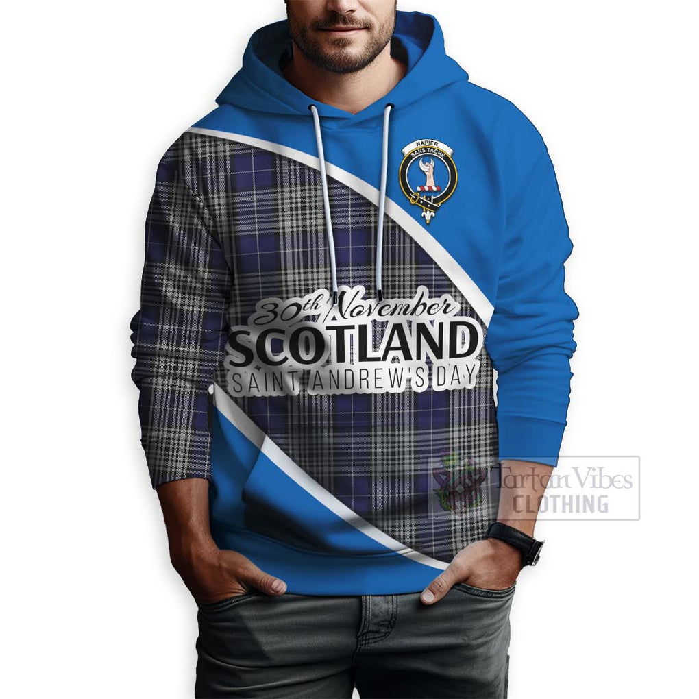 Tartan Vibes Clothing Napier Family Crest Tartan Hoodie Celebrate Saint Andrew's Day in Style