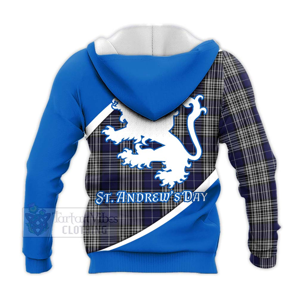 Tartan Vibes Clothing Napier Family Crest Tartan Knitted Hoodie Celebrate Saint Andrew's Day in Style