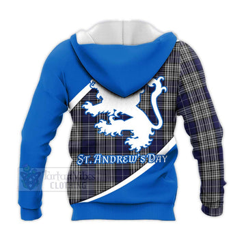 Napier Family Crest Tartan Knitted Hoodie Celebrate Saint Andrew's Day in Style