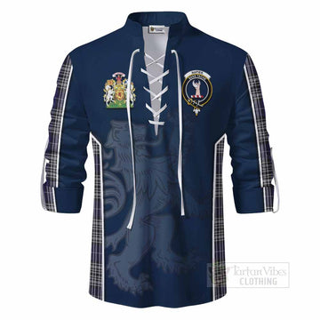 Napier Tartan Ghillie Kilt Shirt with Family Crest and Lion Rampant Vibes Sport Style