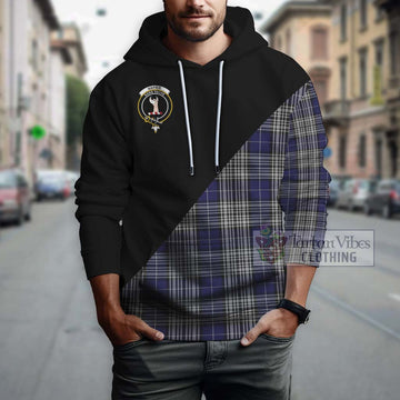 Napier Tartan Hoodie with Family Crest and Military Logo Style