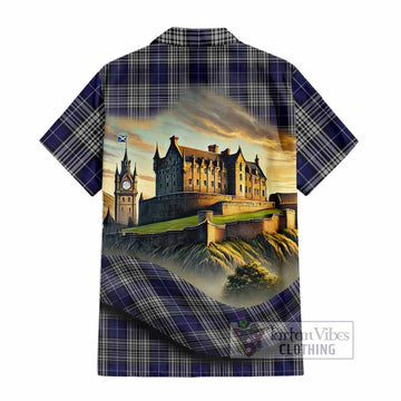 Napier Tartan Family Crest Hawaiian Shirt with Scottish Ancient Castle Style - Tartan Vibes Clothing