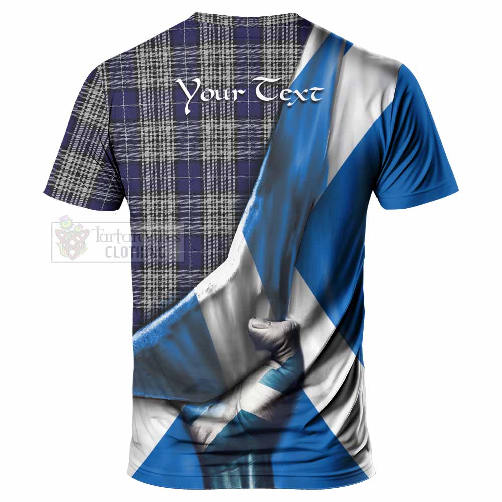 Tartan Vibes Clothing Napier Tartan T-Shirt with Family Crest Scotland Patriotic Style