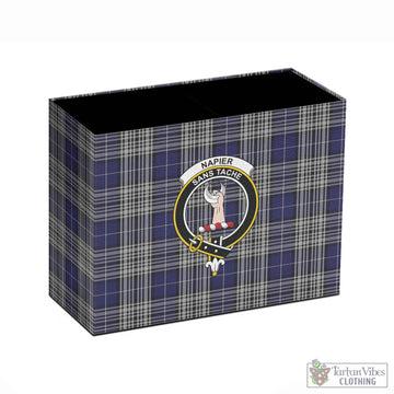 Napier Tartan Pen Holder with Family Crest