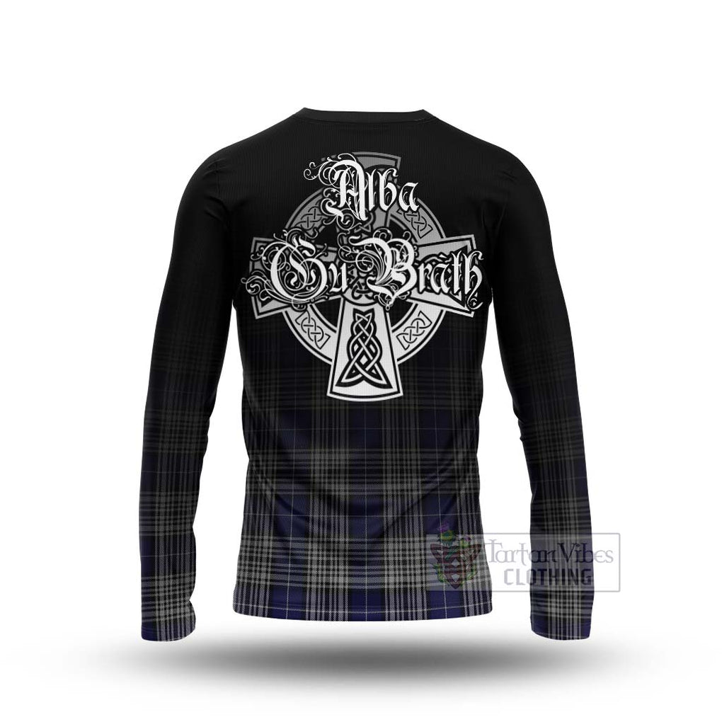 Tartan Vibes Clothing Napier Tartan Long Sleeve T-Shirt Featuring Alba Gu Brath Family Crest Celtic Inspired