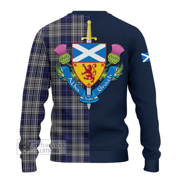 Napier Tartan Ugly Sweater with Scottish Lion Royal Arm Half Style