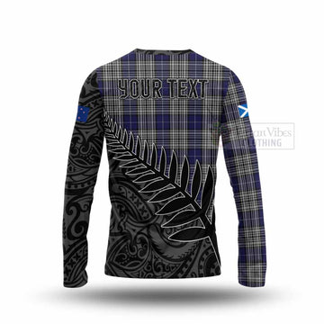 Napier Crest Tartan Long Sleeve T-Shirt with New Zealand Silver Fern Half Style