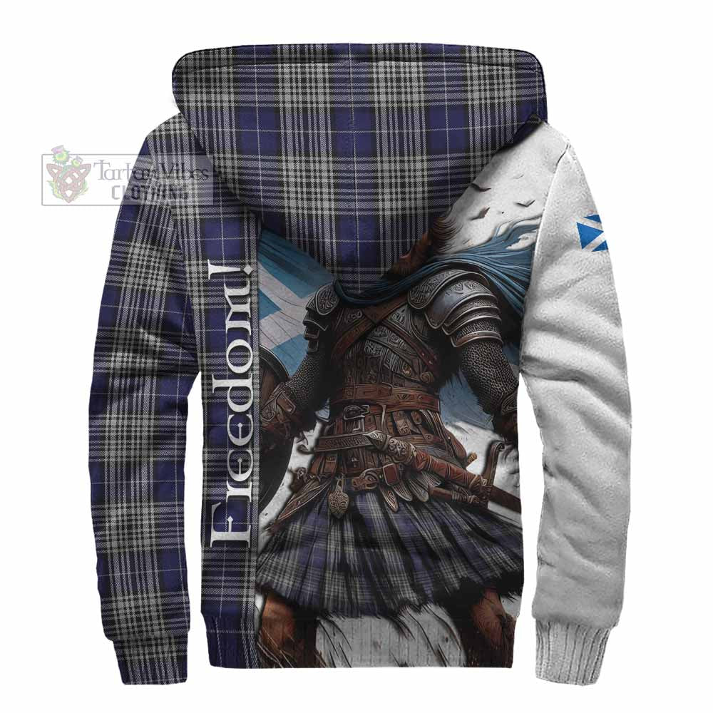 Tartan Vibes Clothing Napier Crest Tartan Sherpa Hoodie Inspired by the Freedom of Scottish Warrior