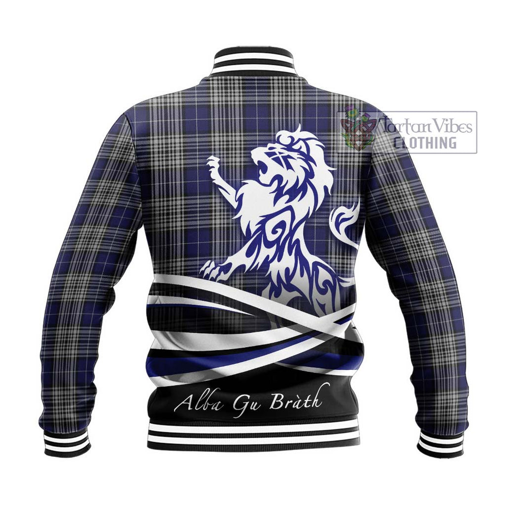 Napier Tartan Baseball Jacket with Alba Gu Brath Regal Lion Emblem - Tartan Vibes Clothing