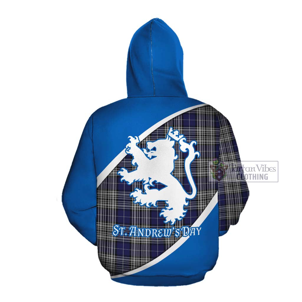 Tartan Vibes Clothing Napier Family Crest Tartan Cotton Hoodie Celebrate Saint Andrew's Day in Style