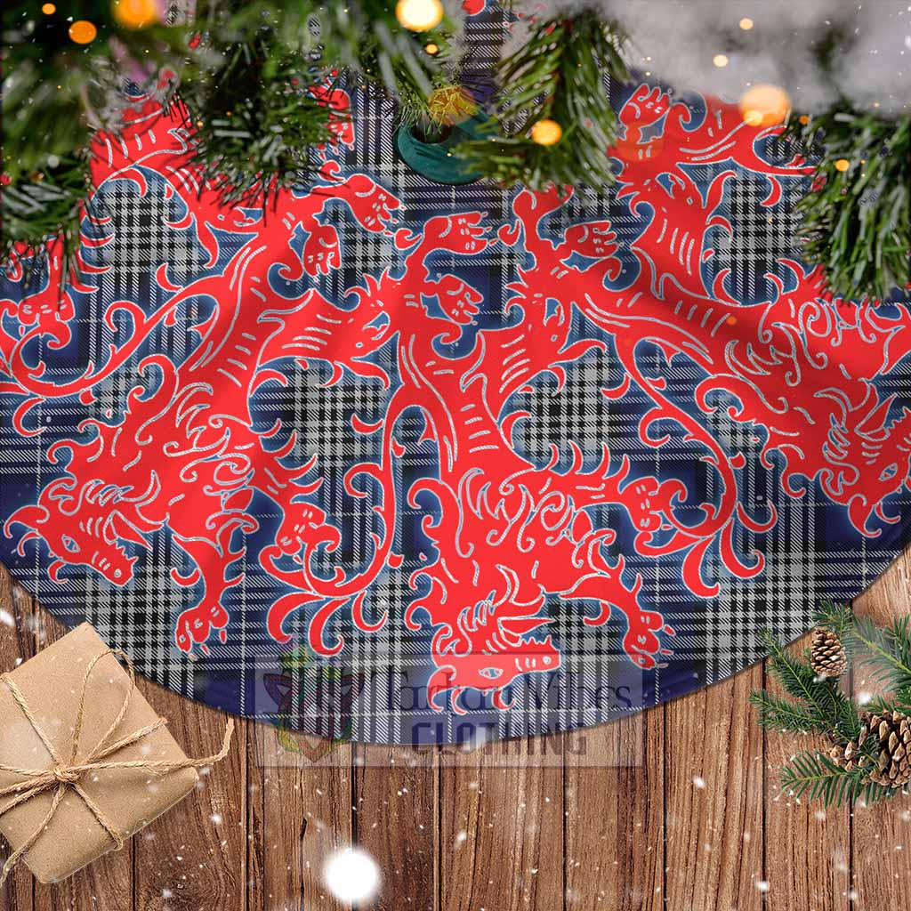 Tartan Vibes Clothing Napier Tartan Christmas Tree Skirt Lion Rampant Style