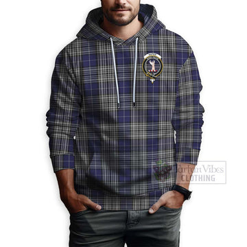 Napier Tartan Hoodie with Family Crest Celtic Skull Style