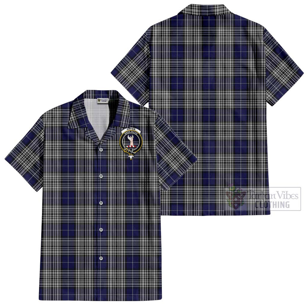 Napier Tartan Cotton Hawaiian Shirt with Family Crest Kid - Tartan Vibes Clothing