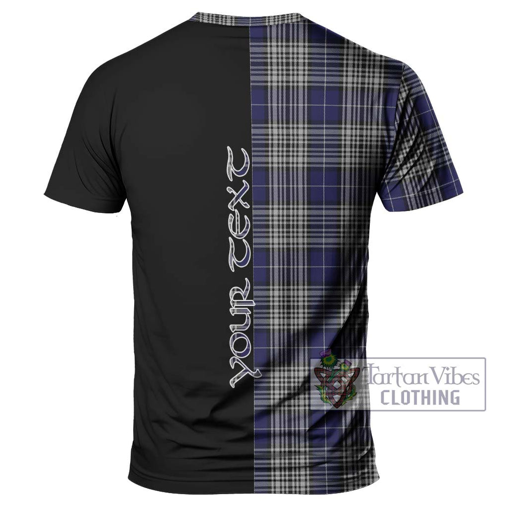 Napier Tartan T-Shirt with Family Crest and Half Of Me Style - Tartanvibesclothing Shop