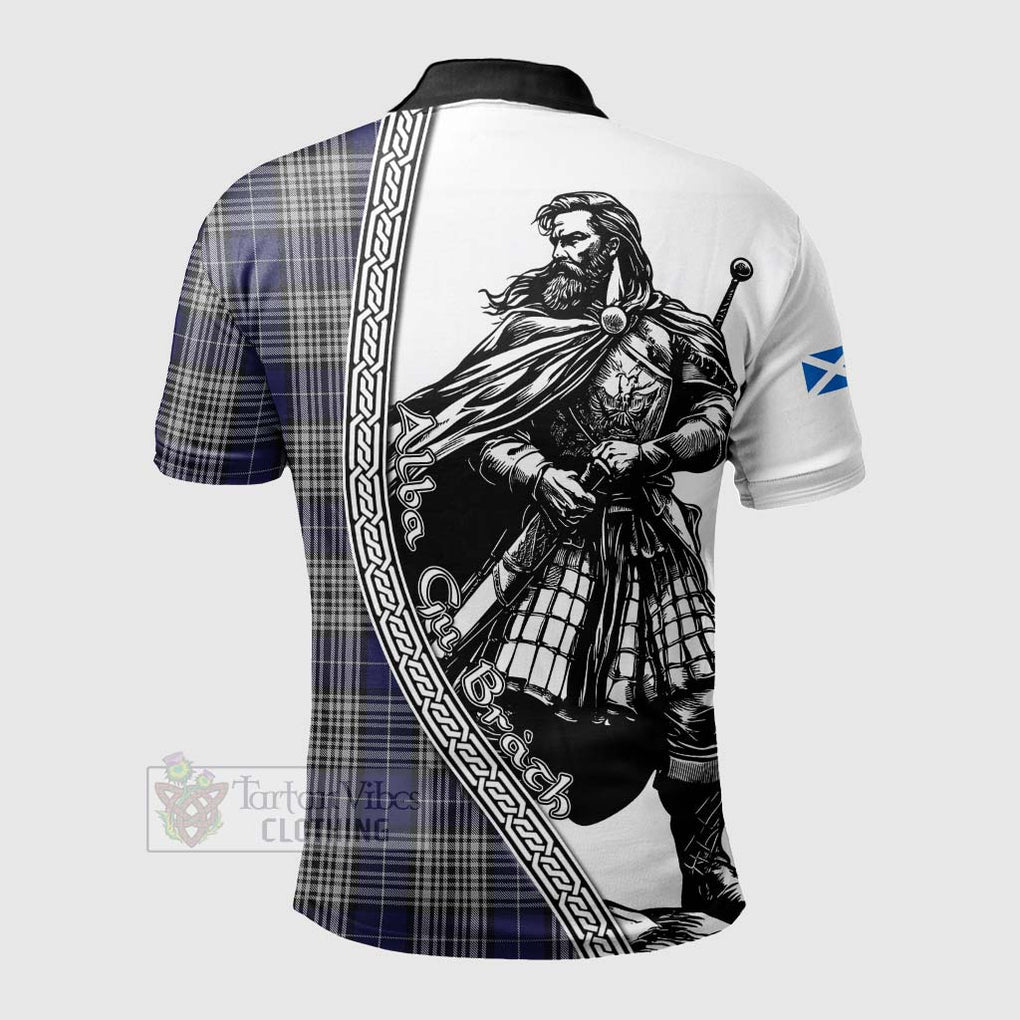 Napier Tartan Clan Crest Polo Shirt with Highlander Warrior Celtic Style - Tartan Vibes Clothing
