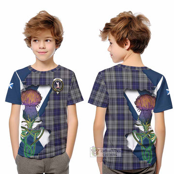 Napier Tartan Family Crest Kid T-Shirt Scottish Thistle Celtic Inspired - Tartan Vibes Clothing