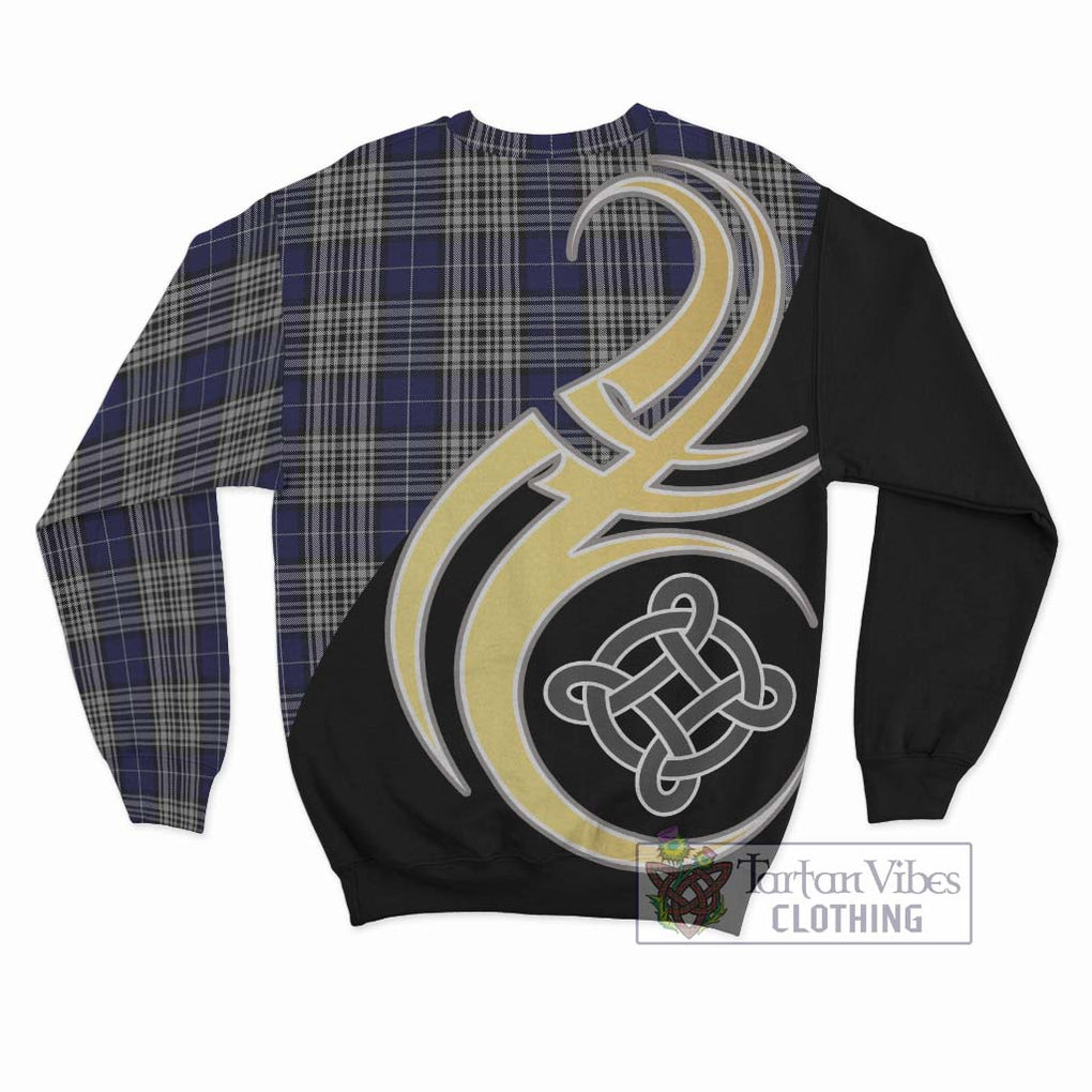 Napier Tartan Sweatshirt with Family Crest and Celtic Symbol Style - Tartan Vibes Clothing